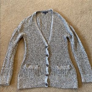 Cream/Black Knit American Eagle Cardigan